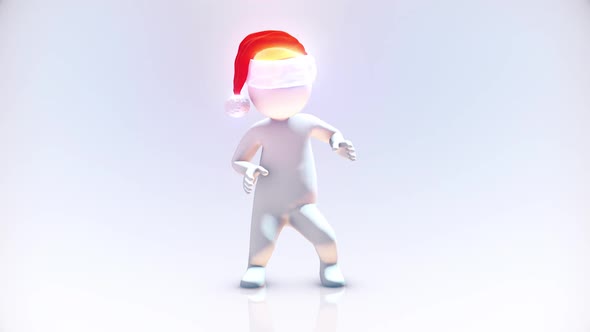 Human Concept Dancing With Santa Hat Hd alt
