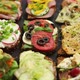 Top View of Different Decorated Sandwiches As Appetizer - VideoHive Item for Sale