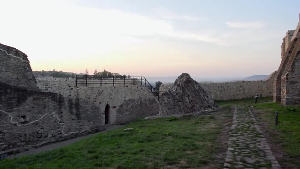 Inside the walls of the fortress of Suceava