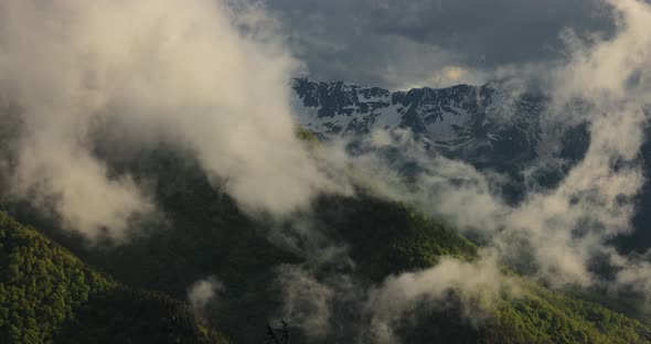 Mountain Cloud Top View Landscape