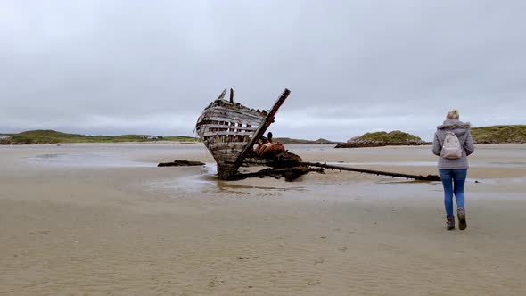 Shipwreck Called Bad Eddie in County Donegal Ireland