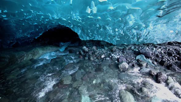 Amazing shot of an ice cave in Iceland