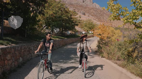 Couple Cycling in Nature