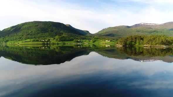 Aerial Footage Beautiful Nature Norway