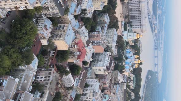 Vertical Video  Kyiv Ukraine Aerial View of the City