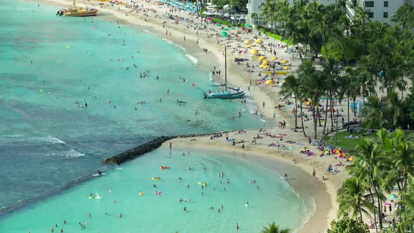 Beach Honolulu Hawaii Time Lapse