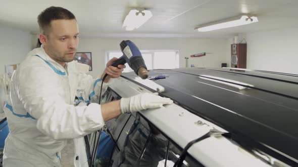 Employee Garage Heats Hairdryer Continuous Surface Vinyl Film