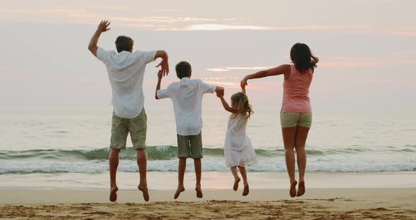 Beach Family Sunset