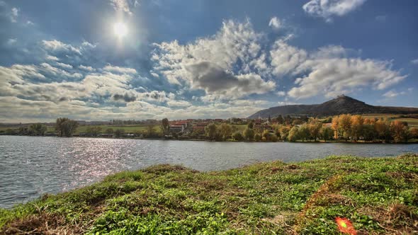 Lake in beautiful nature, Czech republic time lapse