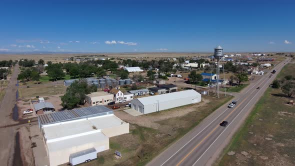 Drone drop after overview of the town.