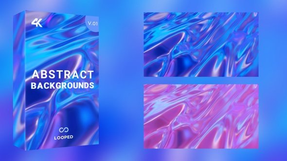 Wavy Chromatic Liquid Shapes Backgrounds Pack