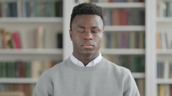 Portrait of Serious African Man Looking at the Camera