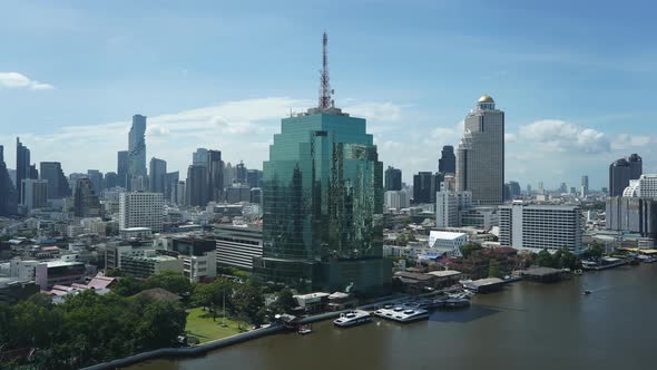 Beautiful building architecture around Bangkok city in Thailand