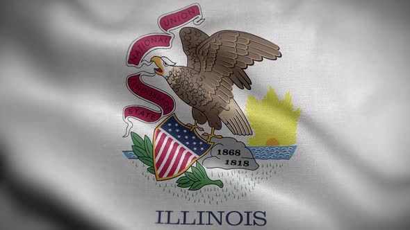 Illinois State Flag Front HD