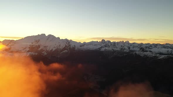 Amazing Aerial Footage of Mountains at Sunrise, .