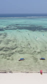 Beach on the Coast of Zanzibar Island Tanzania