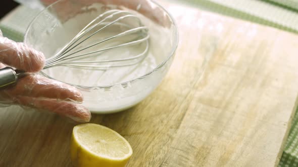 I Prepare the Cream for Homemade Gingerbread Cookie