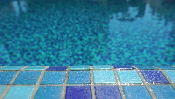 Pool Water Background with Wavy Clear Fresh Water