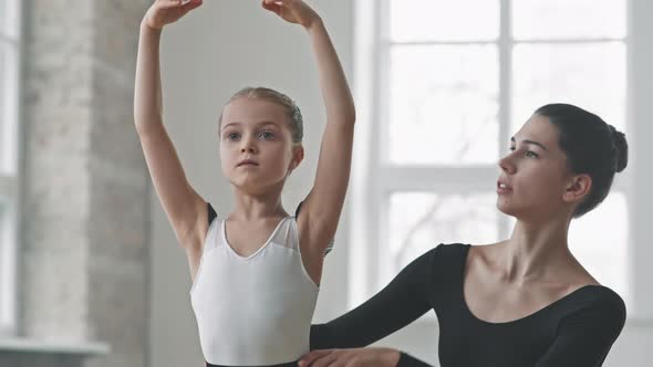 Pretty Girl Learning Ballet Movements