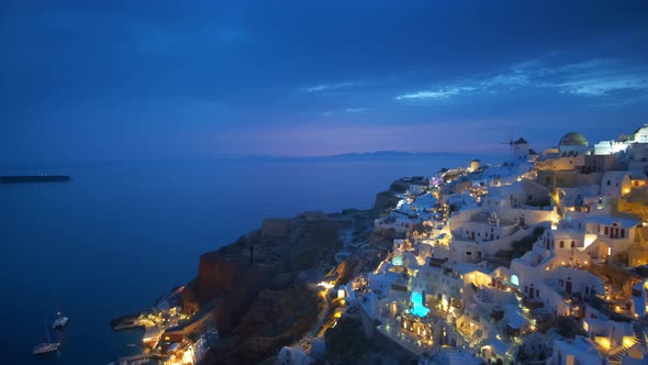 Famous Greek Tourist Destination Oia, Greece