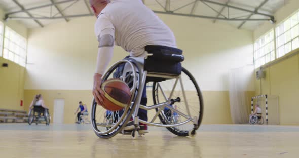 Persons with Disabilities Playing Basketball in the Modern Hall