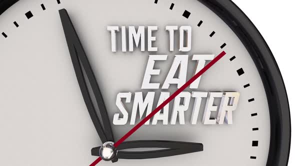 Time To Eat Smarter Clock Diet Reminder Healthy Food Choices