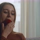 Pretty Girl Bites Red Apple - VideoHive Item for Sale