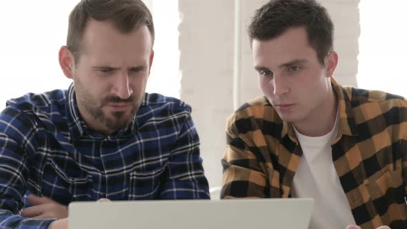Tense Creative People Reacting To Online Financial Loss