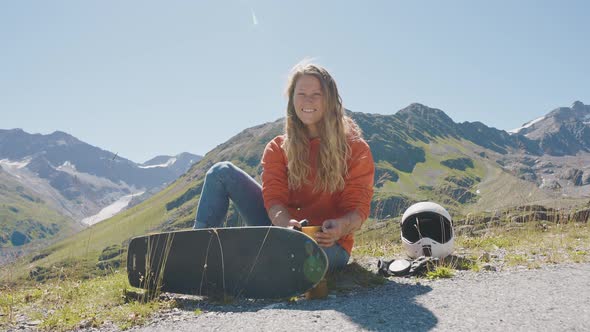 Cinematic downhill longboard session