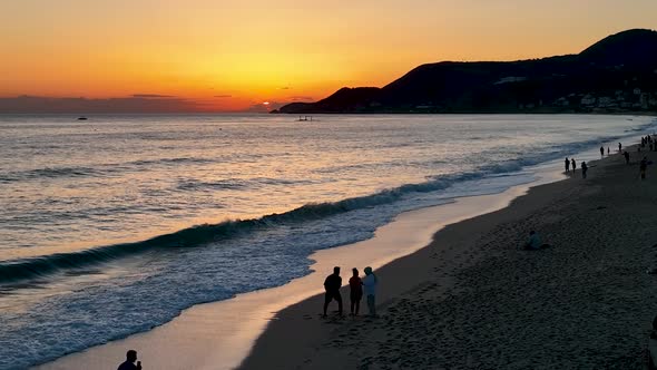 Colorful sunset over the Mediterranean Sea