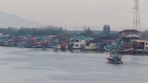 Fishing Villageat Estuary Prasae, Rayong District, Thailand