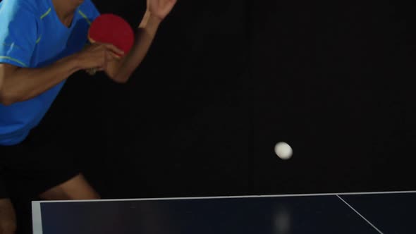 Man Playing Ping Pong