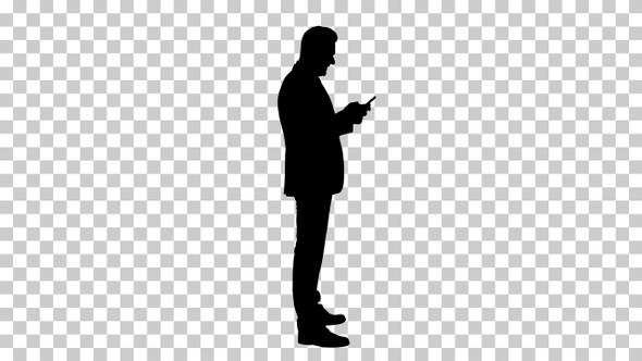 Silhouette businessman, Alpha Channel