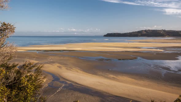 Tide on the beach timelapse