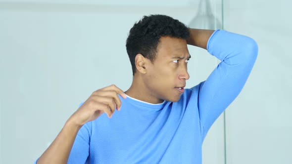 Gesture of Failure, Upset Sad Afro-American Man