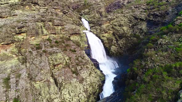 Moutain Cliff Waterfall