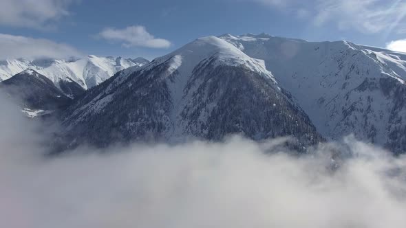 Cloud Covered Valley at Winter