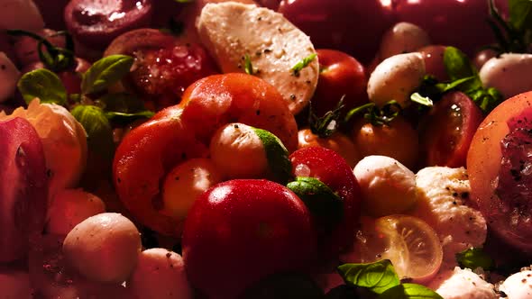Caprese Salad for True Gourmets in an Italian Restaurant.