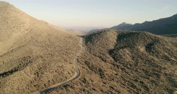 Top View Drone Footage Flying Over High Peak in National Reserve Park. Mountains. Aeria 