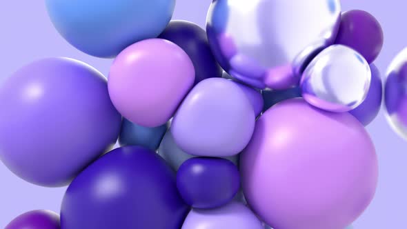 Abstract background with soft colored balls