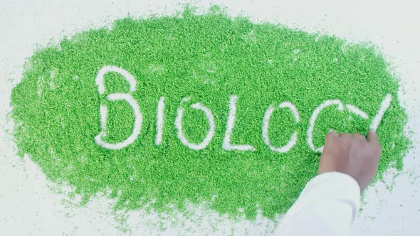 Green Hand Writing   Biology