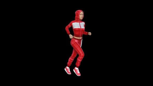 Girl Running in aTracksuit