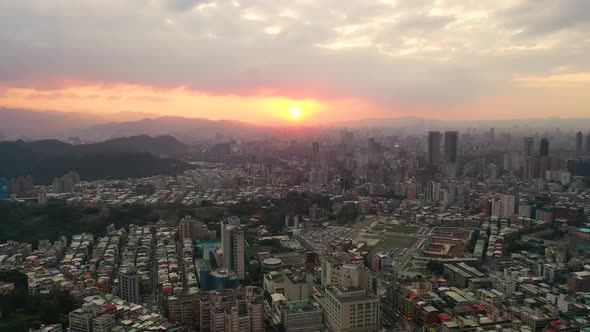 Buildings in Taipei city, Taiwan.