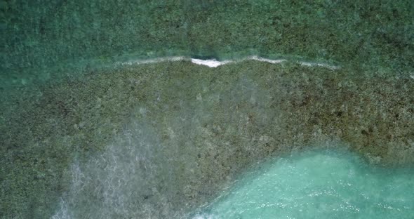 Lagoon In Samoa - Seafloor Seen Through The Crystal Clear Sea Water, Waves Splashing In Slow Motion