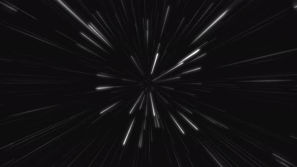 Warp Speed Animation White Stars Passing By Background Wallpaper Loop