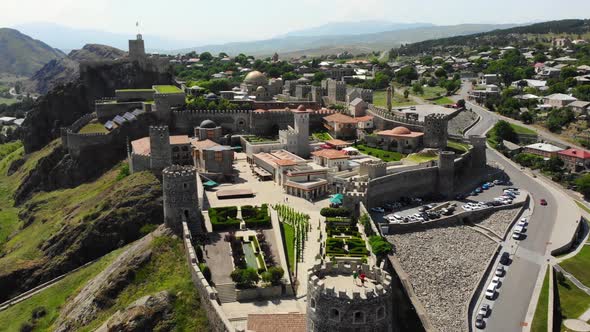 Tourist On Tower In Akhaltsikhe Castle