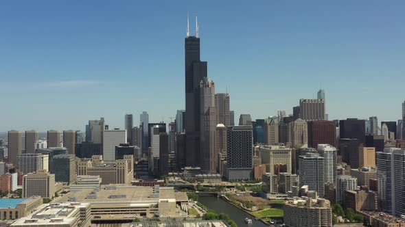 Chicago Aerial View in Summer