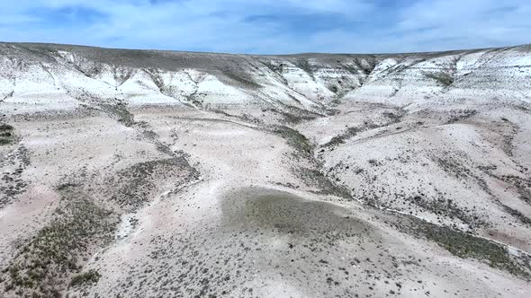 Limestone Mesa Hill Topography on Plain in Arid Barren Geography