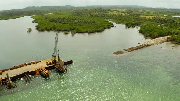 Bridge Under Construction on the Island of Siargao