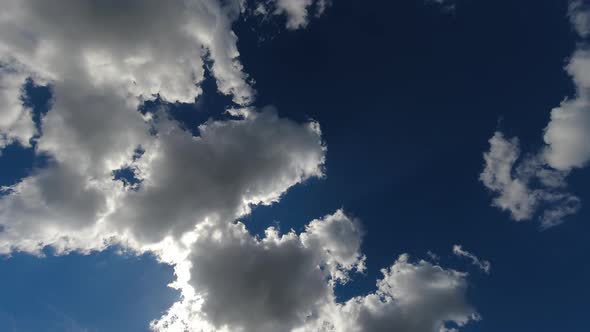 Blue Sky White Clouds Time Lapse